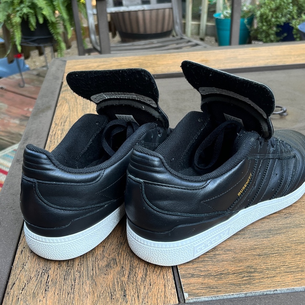 Adidas Busenitz Black and White and Gold Skateboard Sneakers - Picture 5 of 5